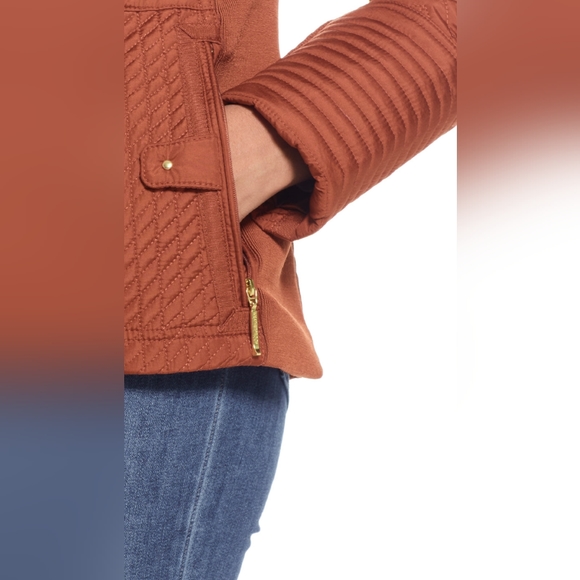 NWT Burnished Pecan QUILTED JACKET WITH SIDE STRETCH XL - Picture 4 of 11